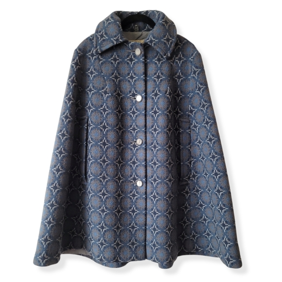 Vintage Jackets & Blazers - Vintage Welsh Wool Tapestry Cape Dillad Corwgl Coracle Clothes